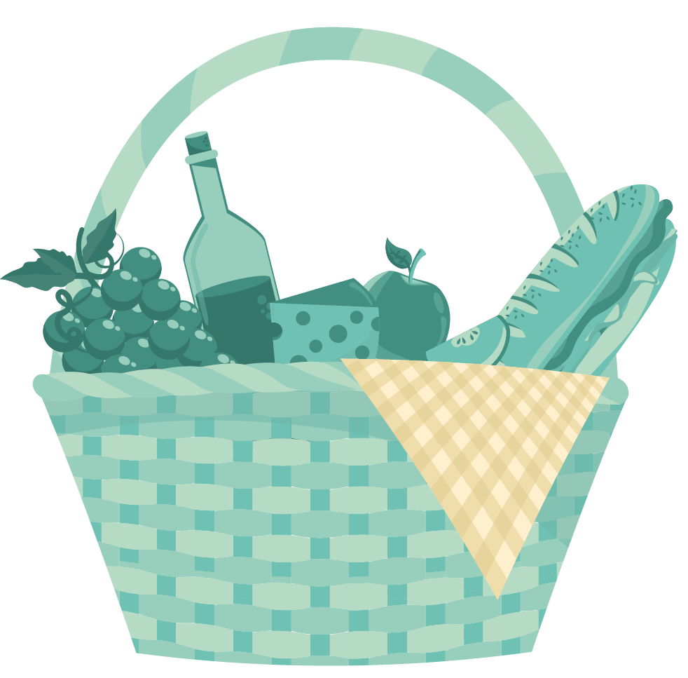 Petits éléments Panier Bleu